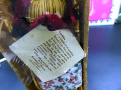 WOOD STRAW DOLL A